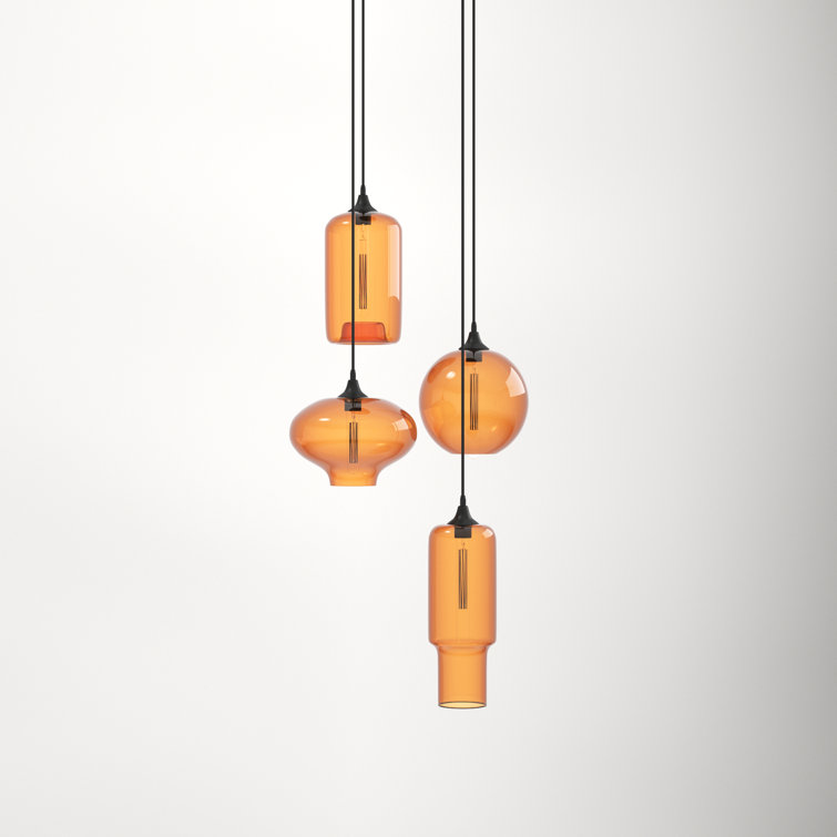 AllModern Lowe 4 Light Cluster Geometric Pendant Wayfair